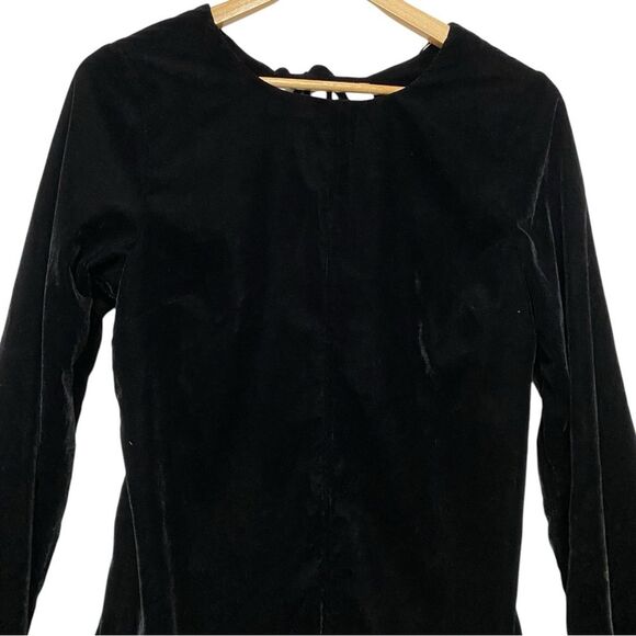 Free People Size Small Chelsey Black Velvet Open Back Mini Dress NWT - Picture 7 of 12